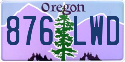 OR license plate 876LWD