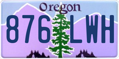 OR license plate 876LWH