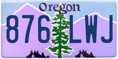 OR license plate 876LWJ