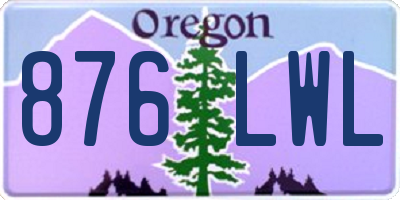 OR license plate 876LWL