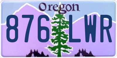 OR license plate 876LWR