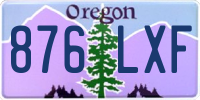 OR license plate 876LXF