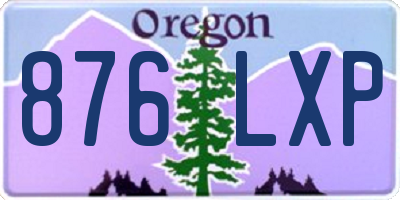 OR license plate 876LXP