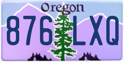 OR license plate 876LXQ
