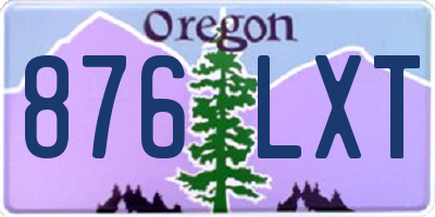 OR license plate 876LXT