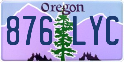 OR license plate 876LYC