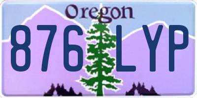 OR license plate 876LYP