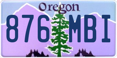 OR license plate 876MBI