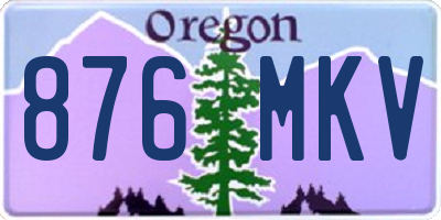 OR license plate 876MKV