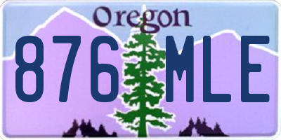 OR license plate 876MLE