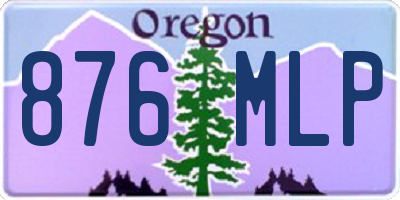OR license plate 876MLP