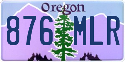 OR license plate 876MLR