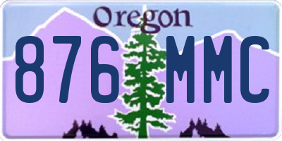 OR license plate 876MMC