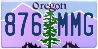 OR license plate 876MMG