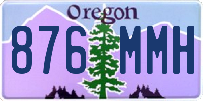 OR license plate 876MMH