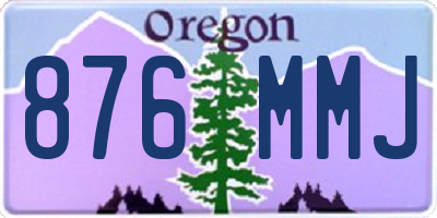 OR license plate 876MMJ