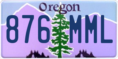 OR license plate 876MML