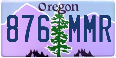 OR license plate 876MMR