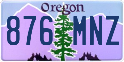 OR license plate 876MNZ