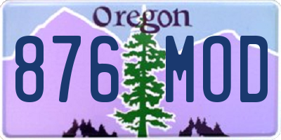 OR license plate 876MOD
