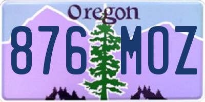 OR license plate 876MOZ