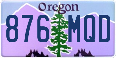 OR license plate 876MQD