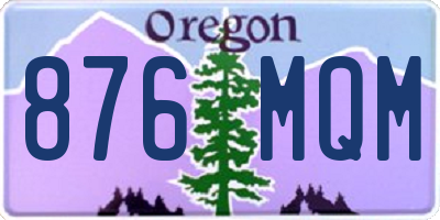 OR license plate 876MQM