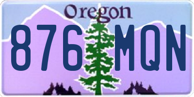 OR license plate 876MQN
