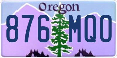 OR license plate 876MQO