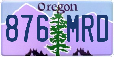 OR license plate 876MRD