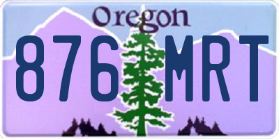 OR license plate 876MRT