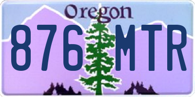 OR license plate 876MTR