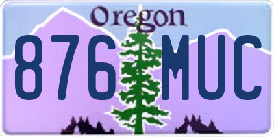 OR license plate 876MUC