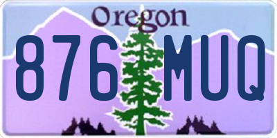 OR license plate 876MUQ
