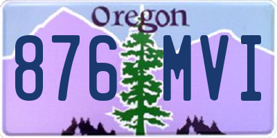 OR license plate 876MVI