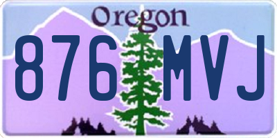 OR license plate 876MVJ