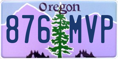 OR license plate 876MVP