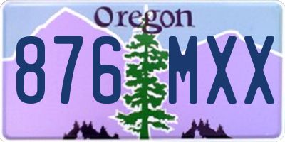 OR license plate 876MXX