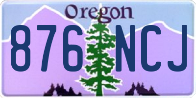 OR license plate 876NCJ
