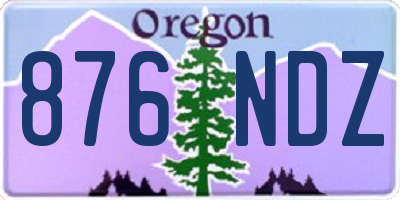 OR license plate 876NDZ