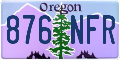 OR license plate 876NFR
