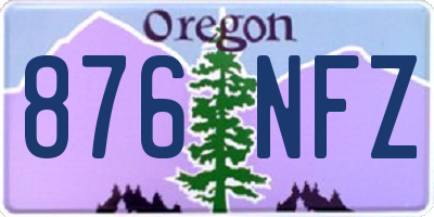 OR license plate 876NFZ
