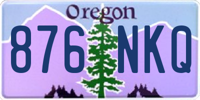 OR license plate 876NKQ