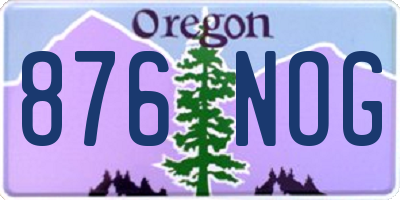 OR license plate 876NOG
