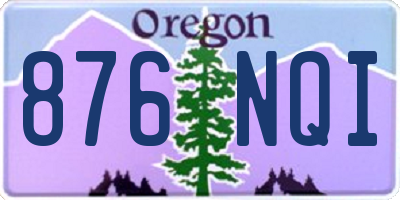 OR license plate 876NQI