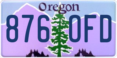 OR license plate 876OFD