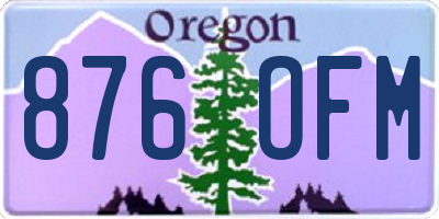 OR license plate 876OFM