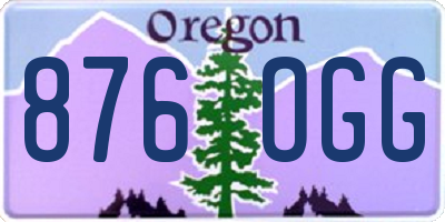 OR license plate 876OGG