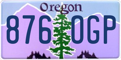 OR license plate 876OGP