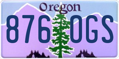 OR license plate 876OGS